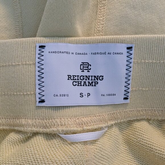 Reigning Champ RC Logo Sweat Shorts - Size S - Yellow - Picture 3 of 4